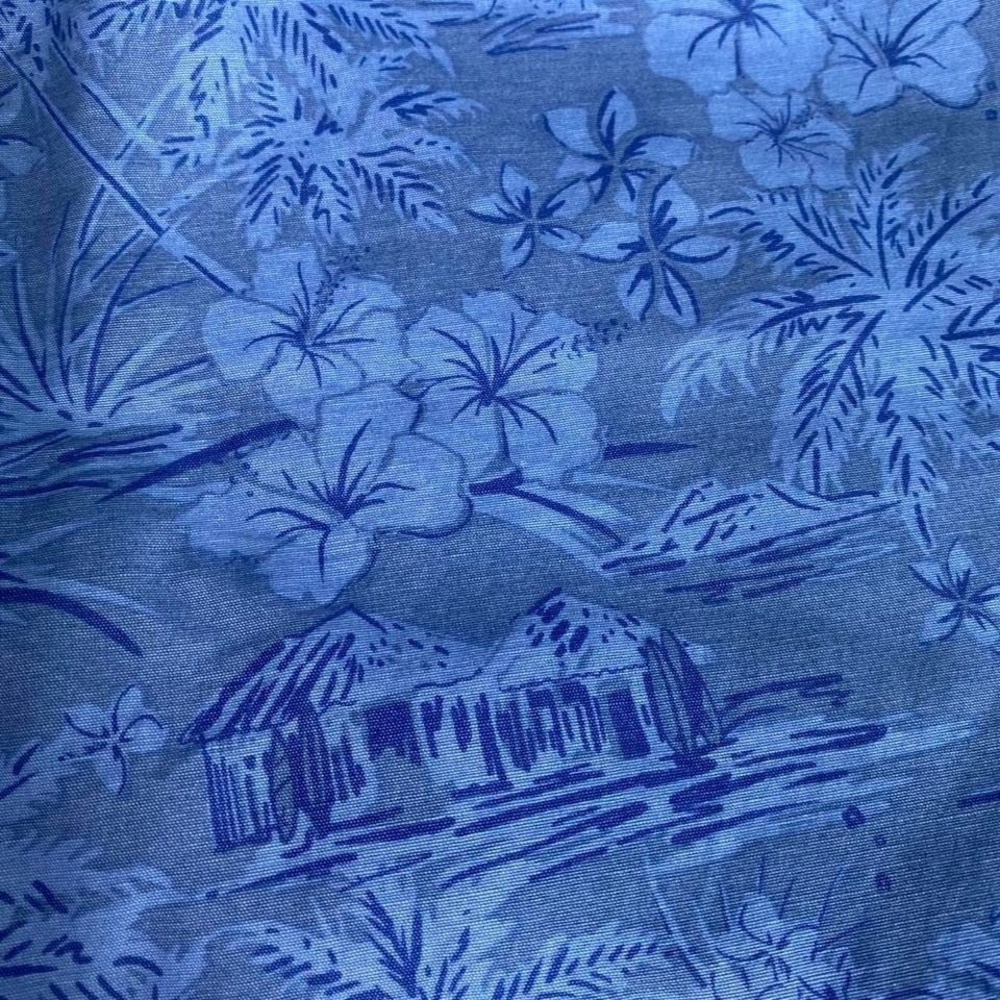 Peter Millar Men's Blue Tropical Print Golf Shorts Size 35 Flat Front - Picture 7 of 7